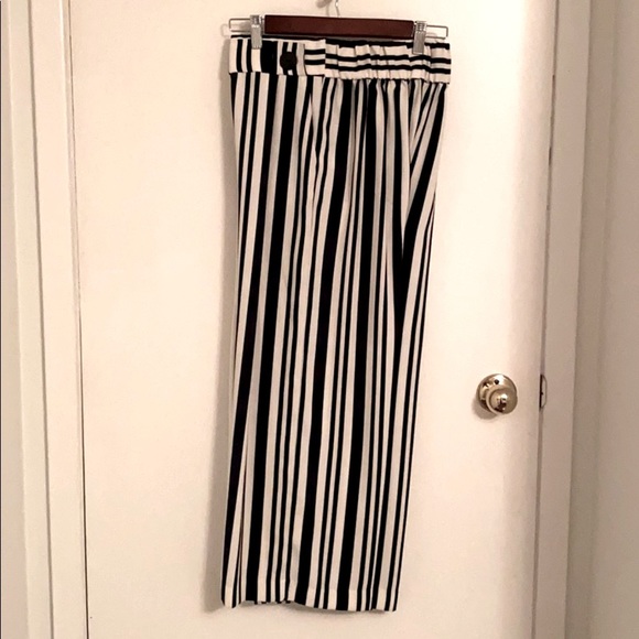 Navy & White flowing pants - Picture 2 of 3